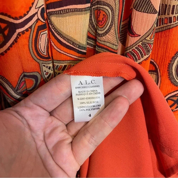 NWT A.L.C. Bella Silk Mini Dress - Floral Halter Pleated Dress - Tropical Resort - Picture 6 of 11